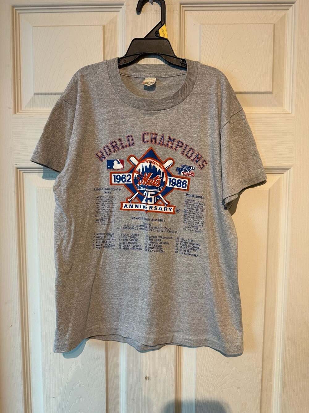 Single stitch Screen Stars New York Mets T-Shirt Size 14-16 1986 World Series